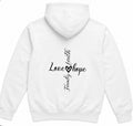 Love, Hope, Family, Faith Hoodie w/Heart on Front