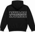 Black Nurse Hoodie w/Heart on Front