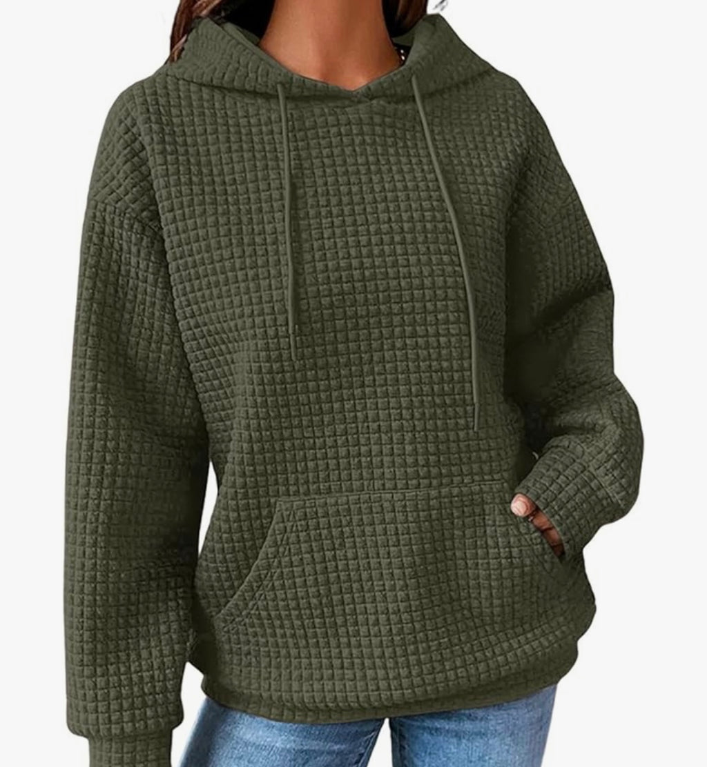 Waffle Pullover Top