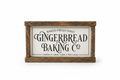 Gingerbread Baking Co Sign on White Background